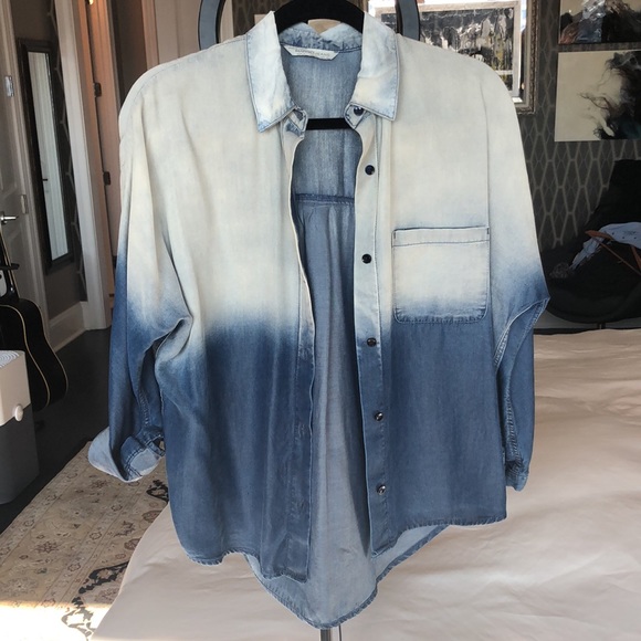 MANGO Chambray Ombré button up - Picture 7 of 7